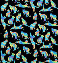 Load image into Gallery viewer, Cat Medical Scrub Top Bright Rainbow Kitty Cats Unisex Style for Men &amp; Women
