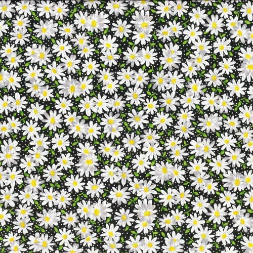 White Daisy Packed Flowers Fabric Nurse Medical Scrub Top Unisex Style for Men & Women