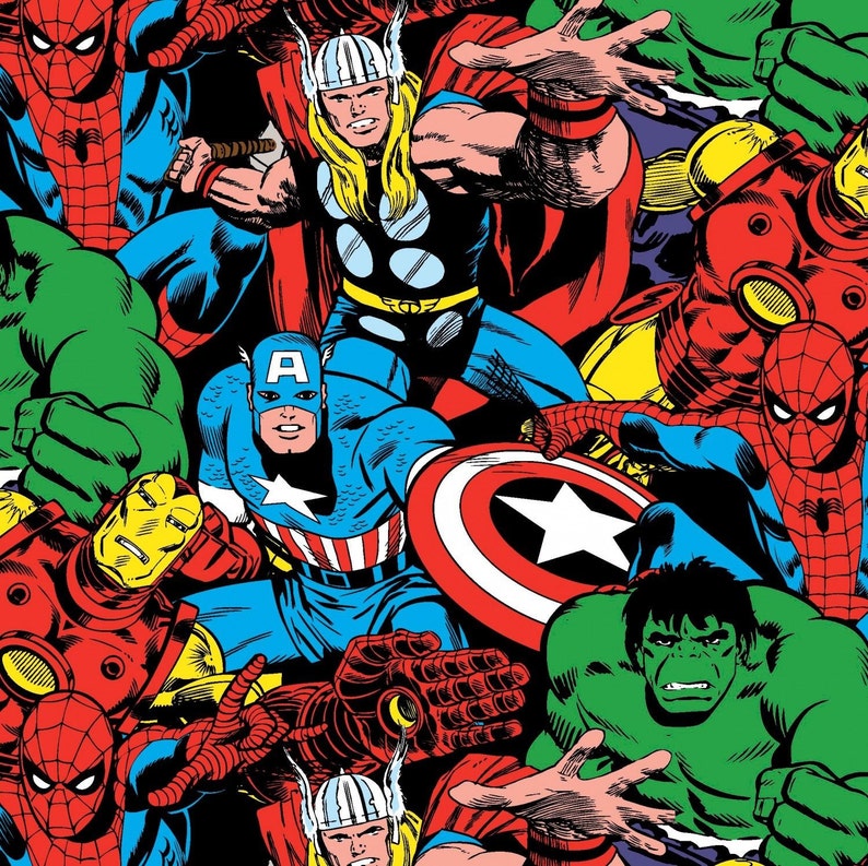 Super Heroes Packed Characters Captain America Iron Man Thor Hulk Fabric Nurse Medical Scrub Top Unisex Style Shirt for Men & Women