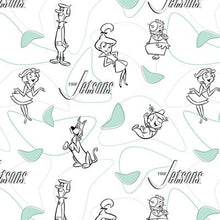 Load image into Gallery viewer, Meet the Jetsons Cartoon Jetson Family White Fabric Nurse Medical Scrub Top Unisex Style Shirt for Men &amp; Women
