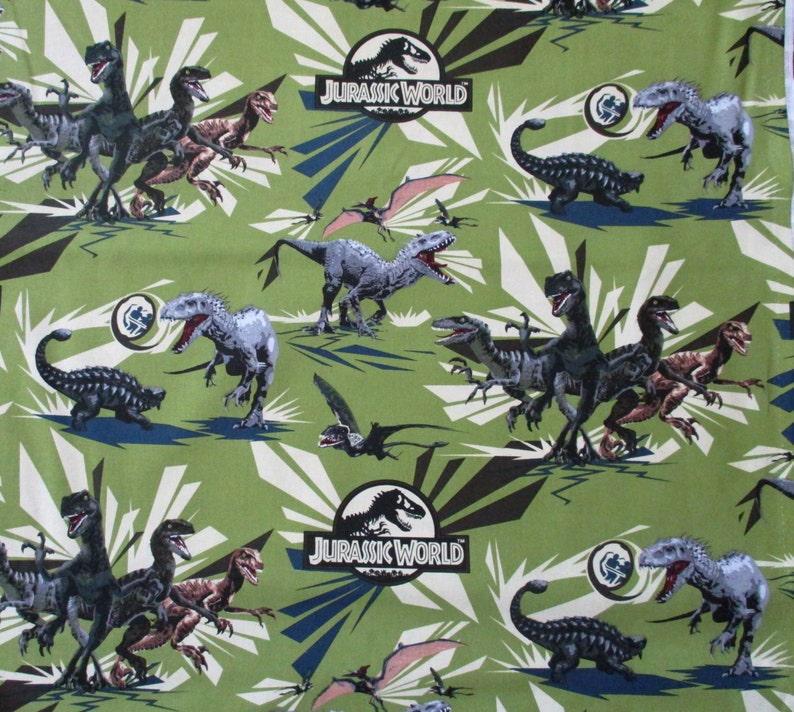 Jurassic World Prehistoric Dinosaurs Green Fabric Nurse Medical Scrub Top Unisex Style for Men & Women