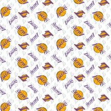 Load image into Gallery viewer, Solid Black Scrub Top with LA Lakers Fabric on *Neck Band &amp; Pocket Options* Medical Scrub Top Unisex Style Shirt for Men &amp; Women
