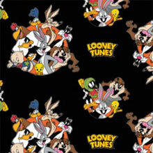 Load image into Gallery viewer, Looney Tunes Cartoon Medical Scrub Top Characters Packed Black Unisex Style for Men &amp; Women
