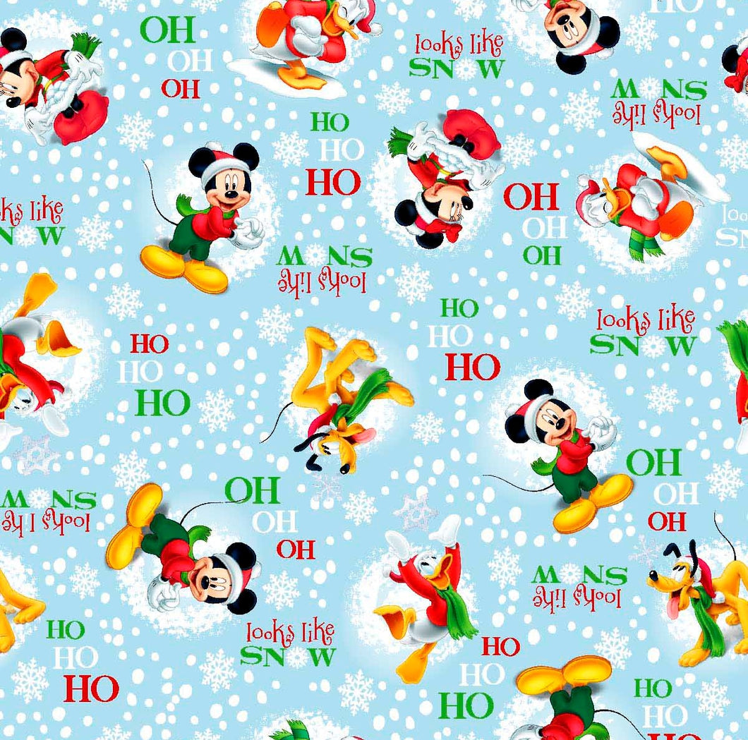 Merry Christmas Mickey Ho Ho Ho Medical Scrub Top Unisex Style for Men & Women