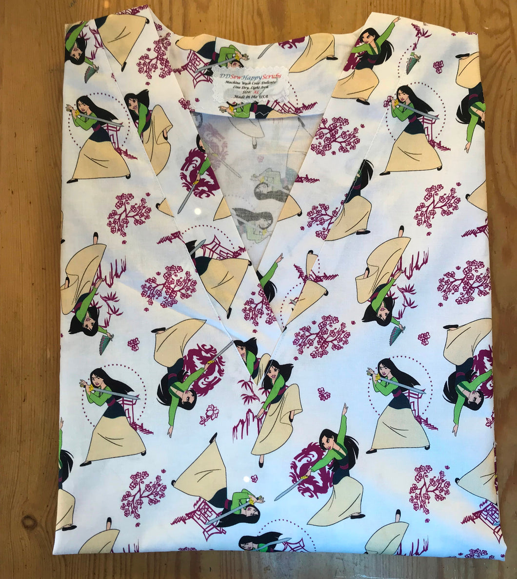 Mulan Medical Scrub Top Unisex Style for Men & Women