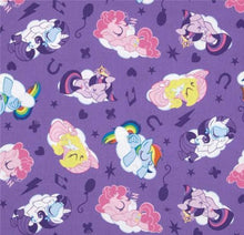 Load image into Gallery viewer, My Little Pony SLEEPING PONIES Purple Fabric Nurse Medical Scrub Top Unisex Style for Men &amp; Women
