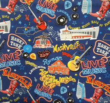 Load image into Gallery viewer, Nashville Honkey Tonk Live Country Music Fabric Nurse Medical Scrub Top Unisex Style for Men &amp; Women
