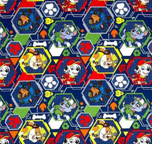 Load image into Gallery viewer, PAW Patrol Rescue Characters CHASE MARSHALL RUBBLE Cartoon Navy Fabric Nurse Medical Scrub Top Unisex Style for Men &amp; Women
