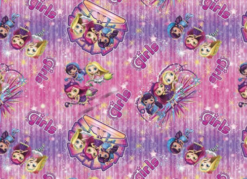 Little Charmers Charmer Girls Pink Purple Fabric Unisex Medical Surgical Scrub Caps Men & Women Tie Back and Bouffant Hat Styles