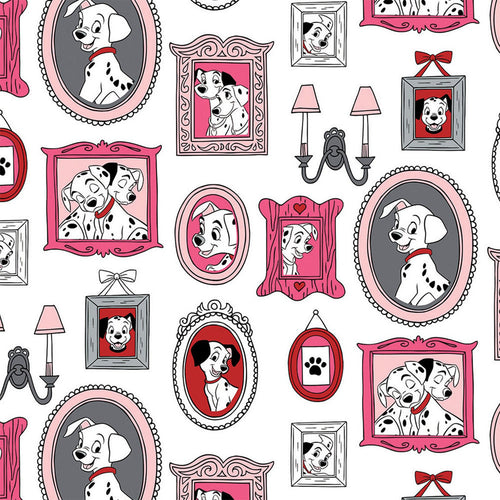101 Dalmatians Family Portraits Framed Fabric Stethoscope cover for Medical Professionals
