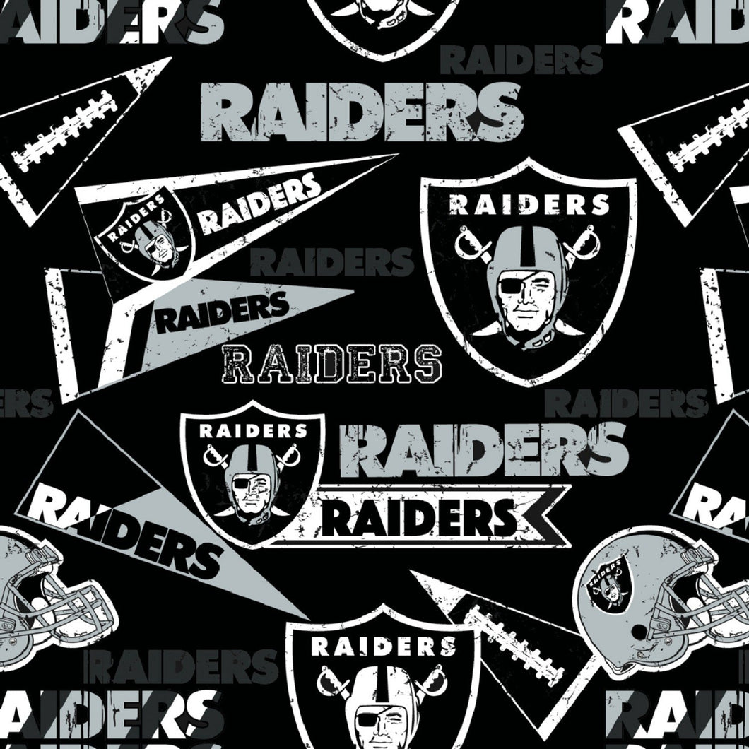 RAIDERS PENNANTS FOOTBALL Unisex Medical Surgical Scrub Caps Men & Women Tie Back and Bouffant Hat Styles