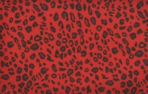 Cheetah Medical Scrub Top Animal Skin Red Black Unisex Relaxed Fit Style for Men & Women