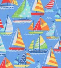 Load image into Gallery viewer, Nautical Sailboats Nurse Medical Scrub Top Adult Unisex Style for Men &amp; Women
