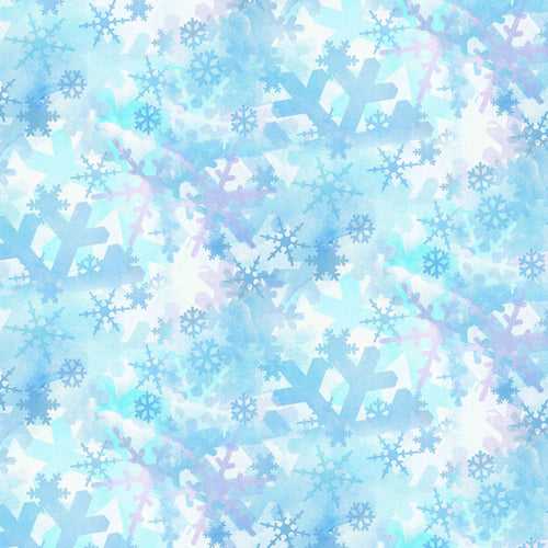 Merry Christmas Winter Snowflakes Blue Fabric Unisex Medical Surgical Scrub Caps Men & Women Tie Back and Bouffant Hat Styles