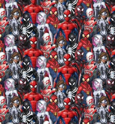 Super Hero The Amazing Spider-Man & Spidey Friends Fabric Nurse Medical Scrub Top Unisex Style Shirt for Men & Women