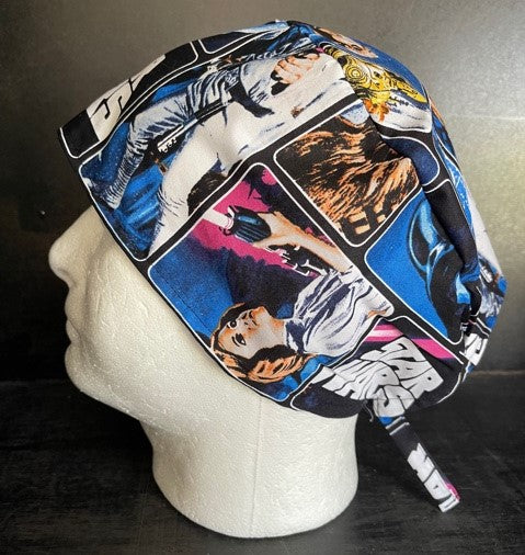 Star Wars Characters Classic Fabric Unisex Medical Scrub Caps Men & Women Tie Back Bouffant Hat Styles