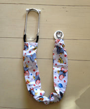 Load image into Gallery viewer, Dumbo at the Circus White Fabric Stethoscope cover for Medical Professionals
