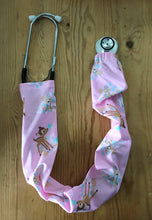 Load image into Gallery viewer, Bambi &amp; Thumper Pink Fabric Stethoscope cover for Medical Professionals
