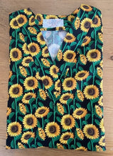 Load image into Gallery viewer, Sunflowers Medical Scrub Top Beautiful Large Fabric Unisex Relaxed Style for Men &amp; Women
