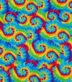 Tie Dye Swirls Bright Rainbow colors Nurse Medical Scrub Top Unisex Style for Men & Women