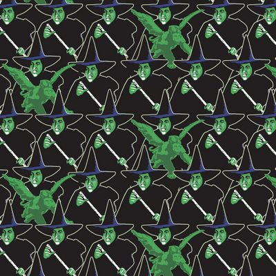 Wizard of Oz Wicked Witch of the West Flying Monkeys Green & Black Fabric Unisex Medical Surgical Scrub Caps Men & Women Tie Back and Bouffant Hat Styles