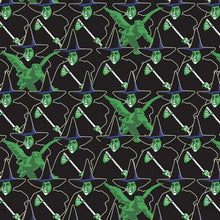 Load image into Gallery viewer, Wizard of Oz Wicked Witch of the West Flying Monkeys Green &amp; Black Fabric Nurse Medical Scrub Top Unisex Style for Men &amp; Women

