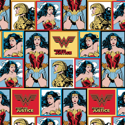 Wonder Woman Superhero FIGHT FOR JUSTICE Fabric Nurse Medical Scrub Top Unisex Style for Men & Women